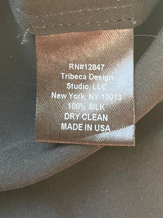 Nili Lotan Black Silk Blouse XS Relaxed Draped Minimalist Top - Picture 4 of 7